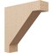 Ekena Millwork 5"W x 20"D x 20"H Thin Burlington Rough Cedar Woodgrain TimberThane Corbel, Primed Tan CORUR05X20X20BURRCPR - alternate 1